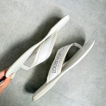 Louis Vuitton Perforated Logo Leather Mesh Sandals Men's 8 27cm (10.63in) White