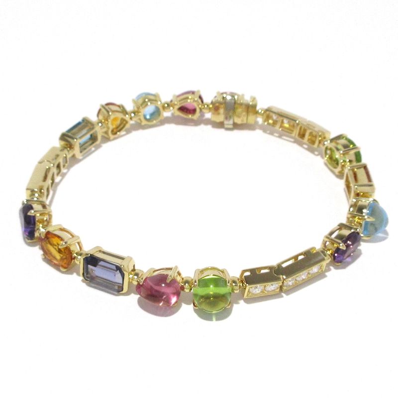 Bvlgari Bracelet Allegra Br852142 18K Yellow Gold×diamond×multi