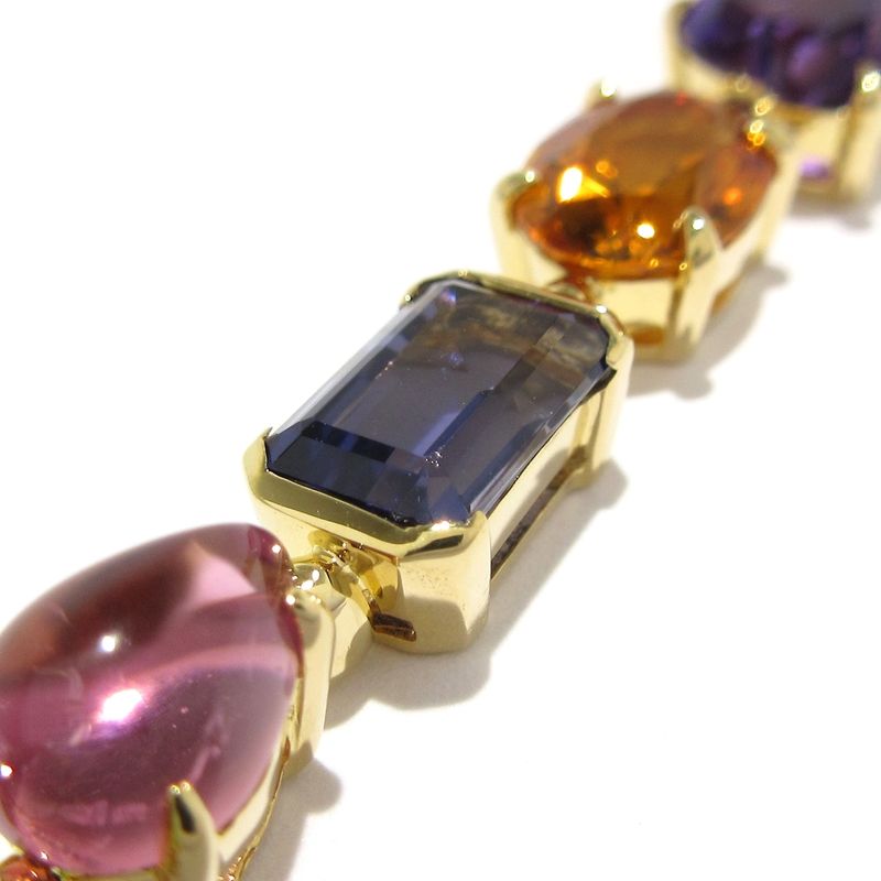 Bvlgari Bracelet Allegra Br852142 18K Yellow Gold×diamond×multi