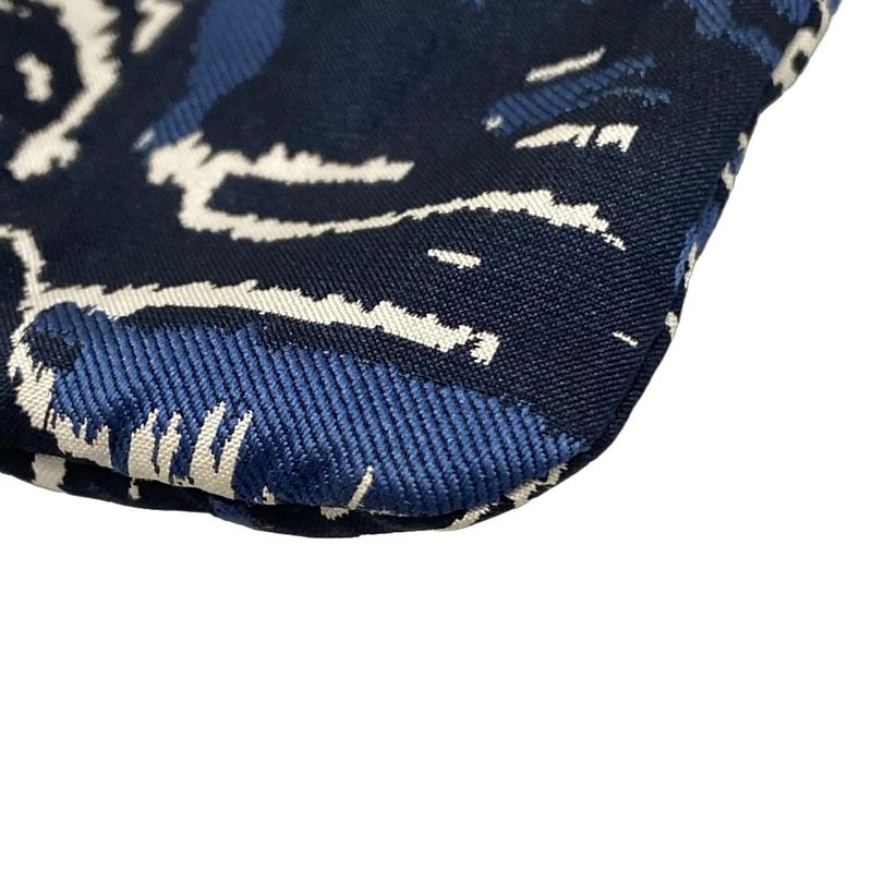 Dior/christian Dior Pouch Diortravel Pouch Navy Dark Navy And White Palm Tree