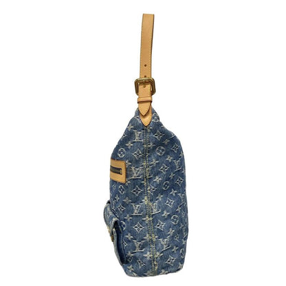 Louis Vuitton Shoulder Bag Monogram Denim Baggy GM M95048 Blue Cotton Leather