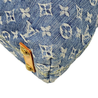 Louis Vuitton Shoulder Bag Monogram Denim Baggy GM M95048 Blue Cotton Leather
