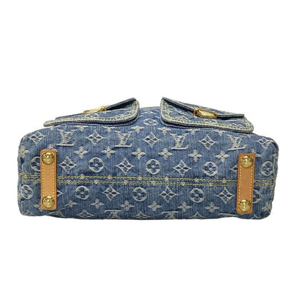 Louis Vuitton Shoulder Bag Monogram Denim Baggy GM M95048 Blue Cotton Leather