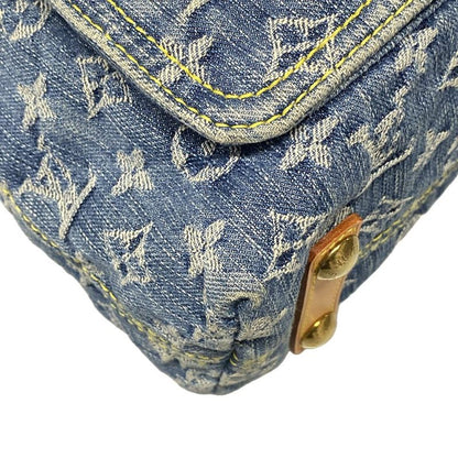 Louis Vuitton Shoulder Bag Monogram Denim Baggy GM M95048 Blue Cotton Leather