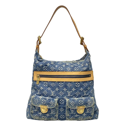 Louis Vuitton Shoulder Bag Monogram Denim Baggy GM M95048 Blue Cotton Leather