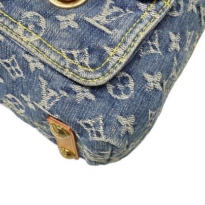 Louis Vuitton Shoulder Bag Monogram Denim Baggy GM M95048 Blue Cotton Leather