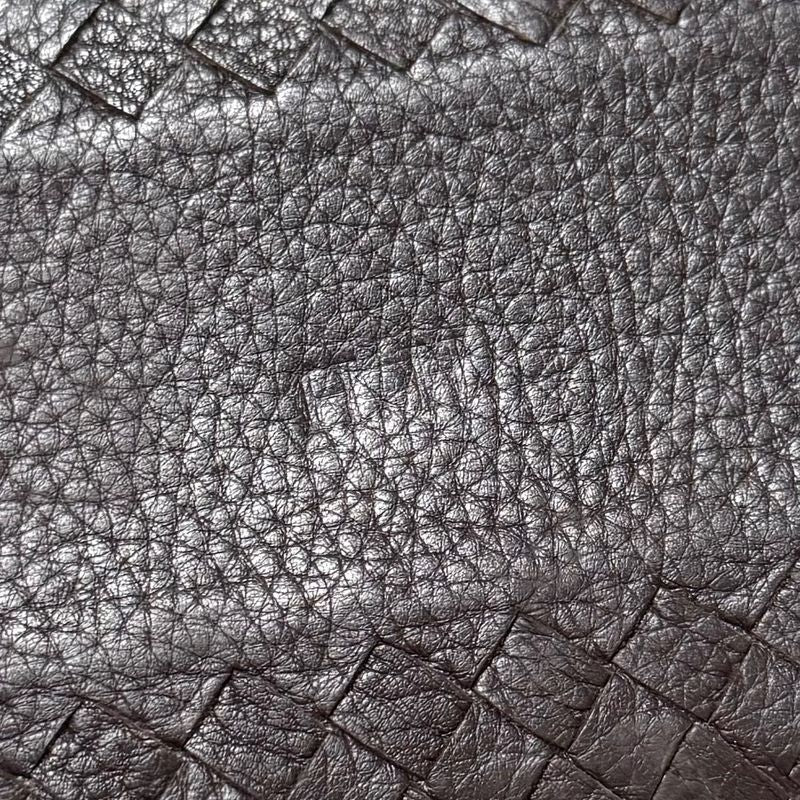 Bottega Veneta Intrecciato Round Zipper Long Wallet in Grained Leather Dark