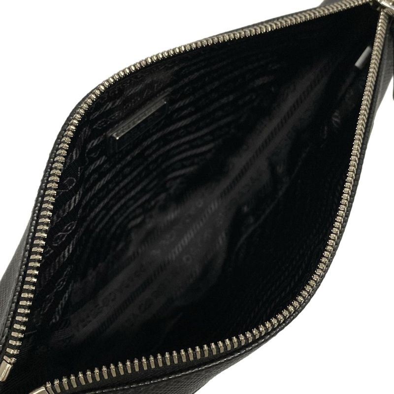 Prada Clutch Bag - 2ne054 Black Leather