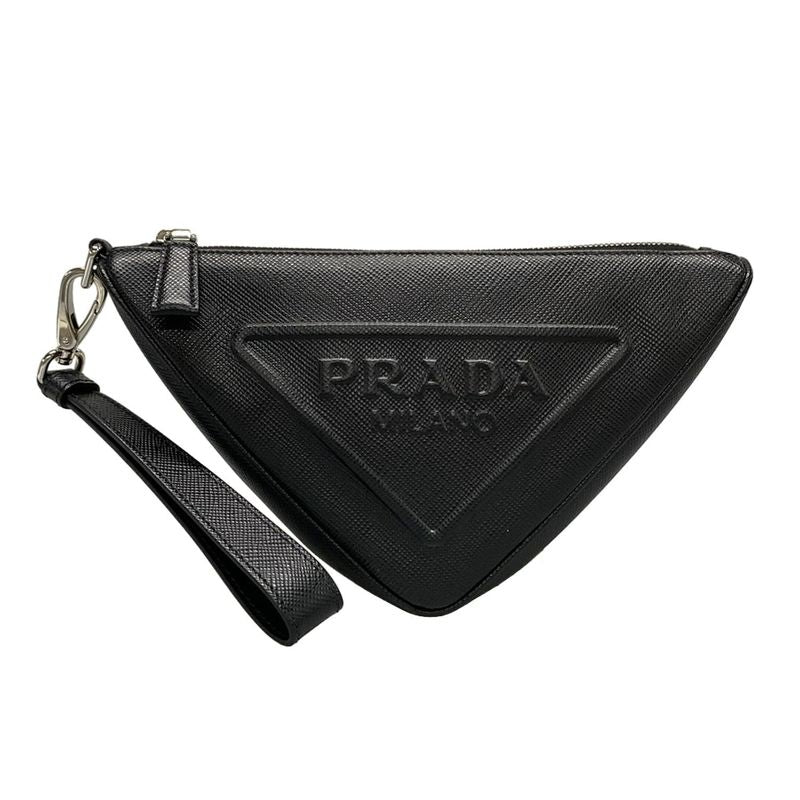 Prada Clutch Bag - 2ne054 Black Leather
