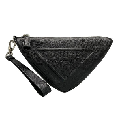 Prada Clutch Bag - 2ne054 Black Leather