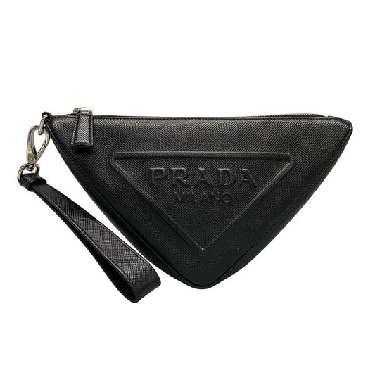 Prada Clutch Bag - 2ne054 Black Leather