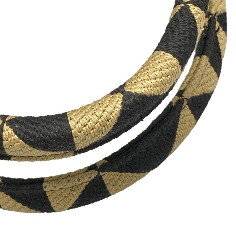 Prada Tote Bag Symbol Embroidery Fabric Large Handbag 1ba356 Black And Beige