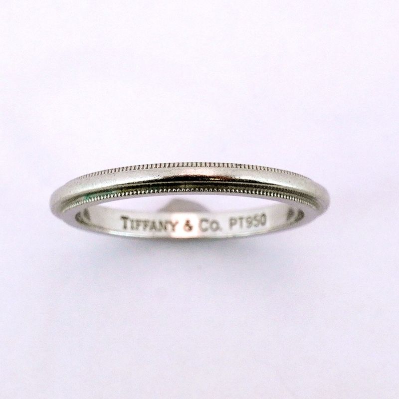 Tiffany & Co Ring Millegrain Pt950 Platinum 95 Ladies