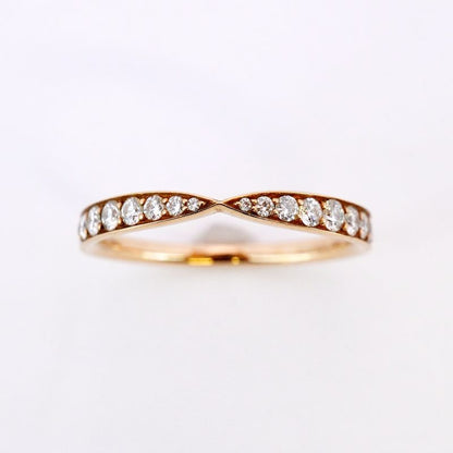 Tiffany & Co Ring Harmony 18K Pink Gold Pink Gold Diamond #9 Ladies