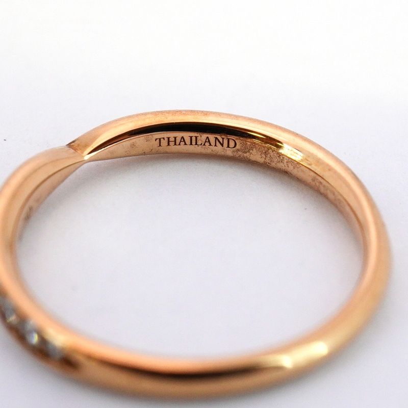 Tiffany & Co Ring Harmony 18K Pink Gold Pink Gold Diamond #9 Ladies