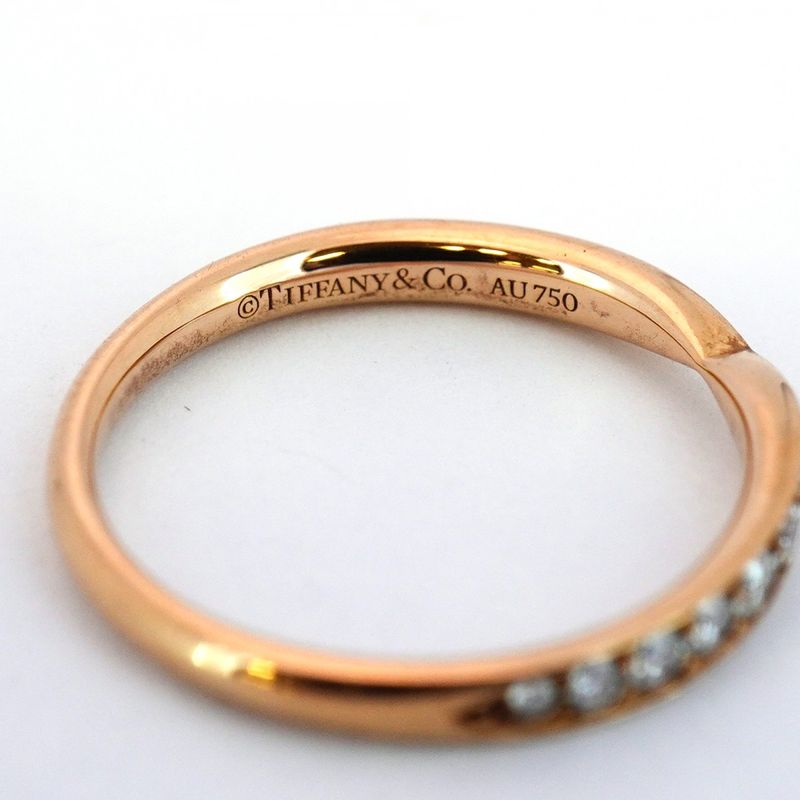 Tiffany & Co Ring Harmony 18K Pink Gold Pink Gold Diamond #9 Ladies