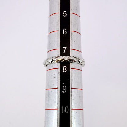 Chanel Ring Matelasse 3PD Pt950 Platinum Diamond #48 Ladies