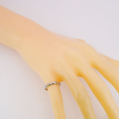 Chanel Ring Matelasse 3PD Pt950 Platinum Diamond #48 Ladies