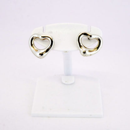 Tiffany & Co Earrings Open Heart 925 Silver Ladies