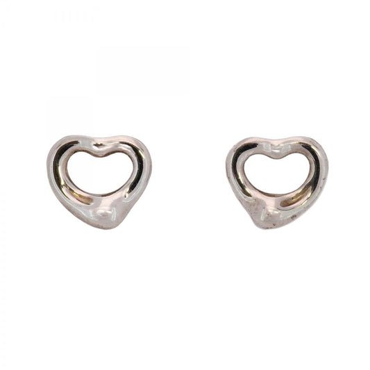 Tiffany & Co Earrings Open Heart 925 Silver Ladies