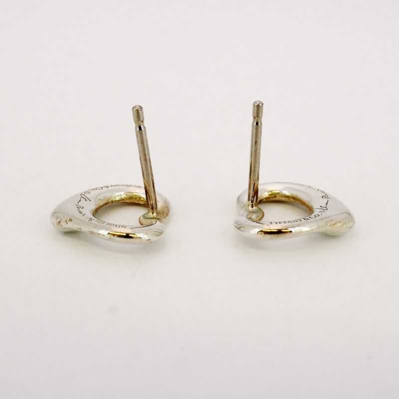 Tiffany & Co Earrings Open Heart 925 Silver Ladies