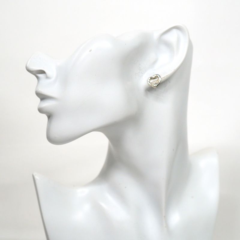 Tiffany & Co Earrings Open Heart 925 Silver Ladies