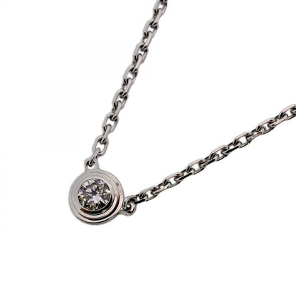 Cartier Necklace D'amour Xs/1pd 18K White Gold White Togo Old Diamond Ladies
