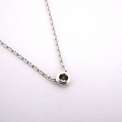Cartier Necklace D'amour Xs/1pd 18K White Gold White Togo Old Diamond Ladies