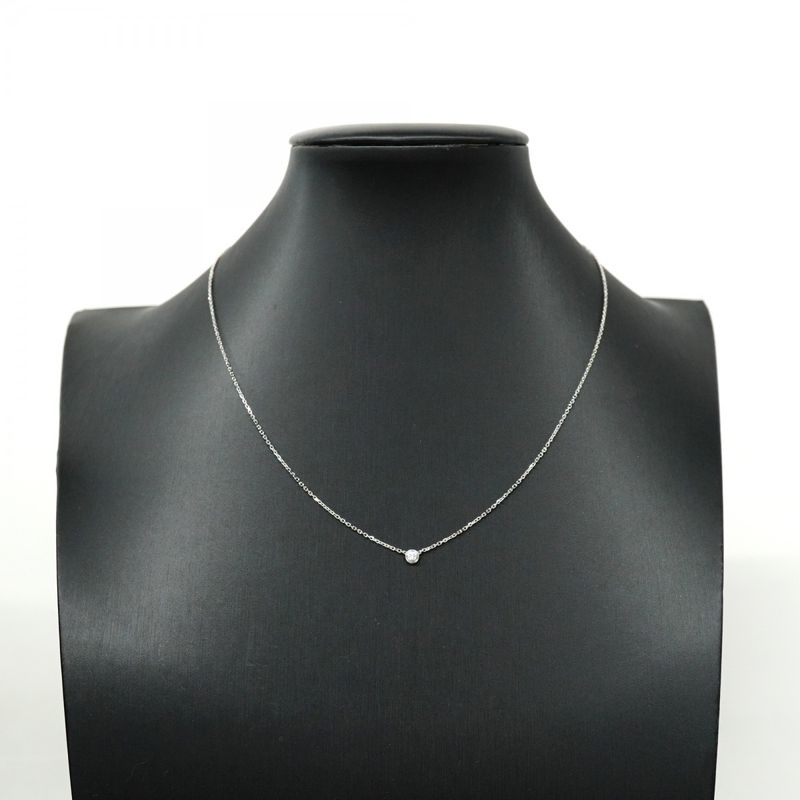 Cartier Necklace D'amour Xs/1pd 18K White Gold White Togo Old Diamond Ladies