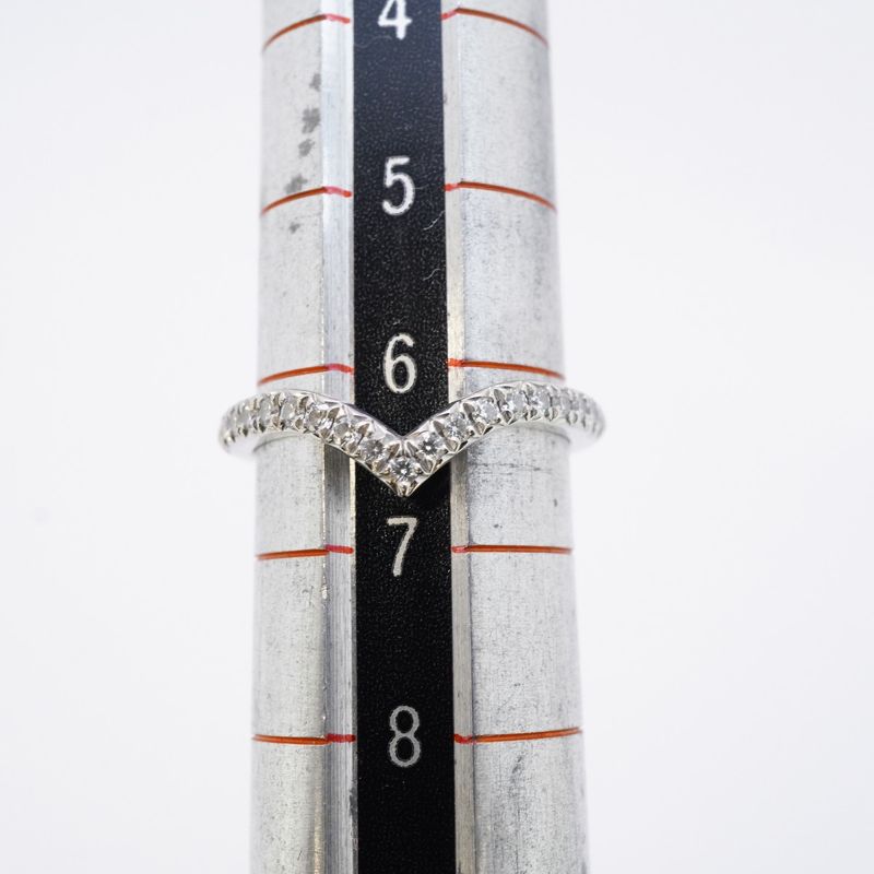 Tiffany & Co Ring Soleste V Half Eternity Pt950 Platinum Diamond #6 Ladies