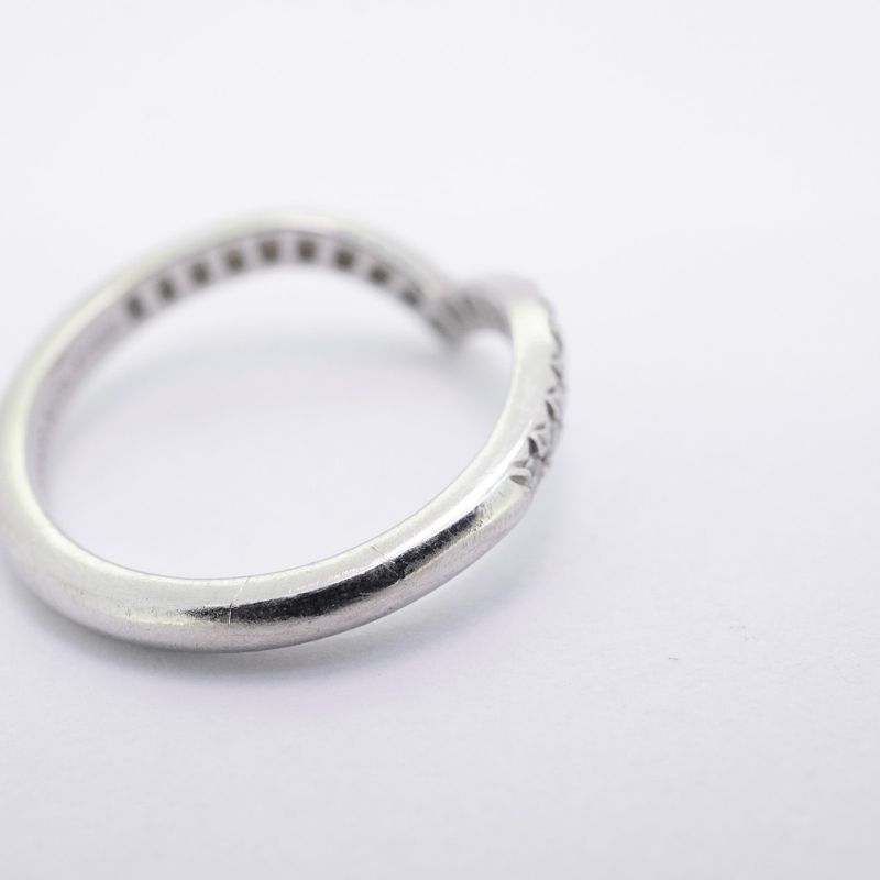 Tiffany & Co Ring Soleste V Half Eternity Pt950 Platinum Diamond #6 Ladies