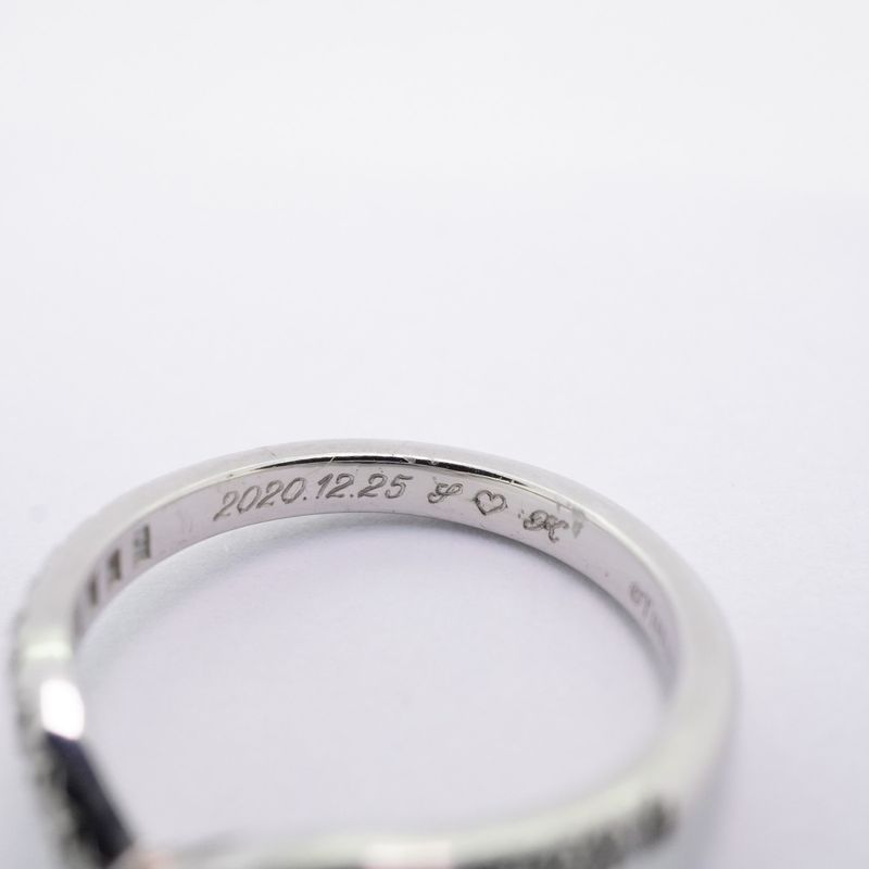 Tiffany & Co Ring Soleste V Half Eternity Pt950 Platinum Diamond #6 Ladies