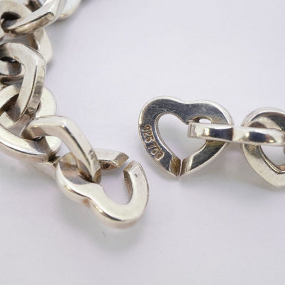 Tiffany & Co Bracelet Heart Link 18K Yellow Gold Yellow Gold Silver 925 Ladies