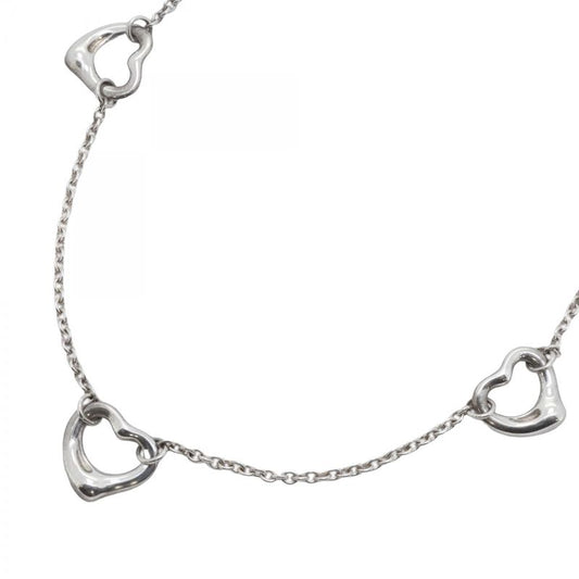 Tiffany & Co Necklace Open Heart 3P Silver 925 Ladies