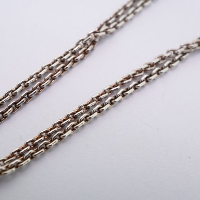 Tiffany & Co Necklace Hardware/double Links 925 Silver Ladies