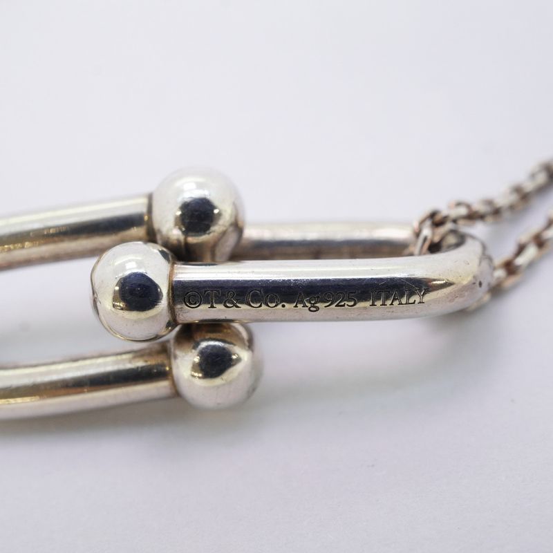Tiffany & Co Necklace Hardware/double Links 925 Silver Ladies