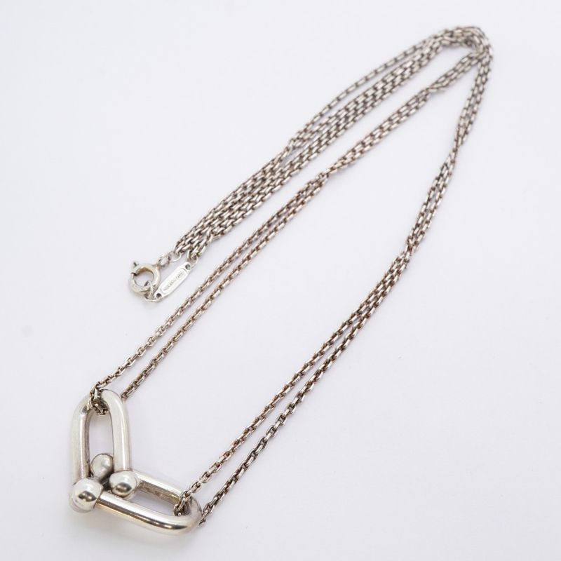 Tiffany & Co Necklace Hardware/double Links 925 Silver Ladies