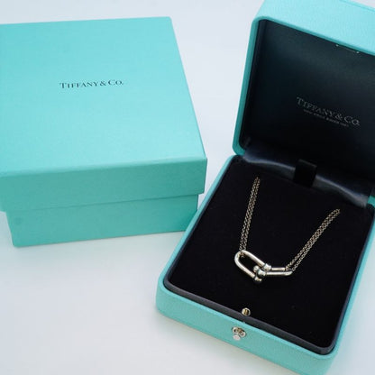 Tiffany & Co Necklace Hardware/double Links 925 Silver Ladies