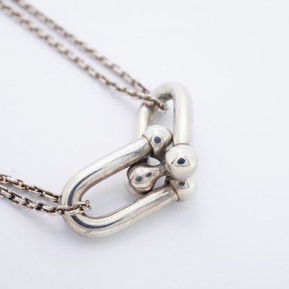 Tiffany & Co Necklace Hardware/double Links 925 Silver Ladies