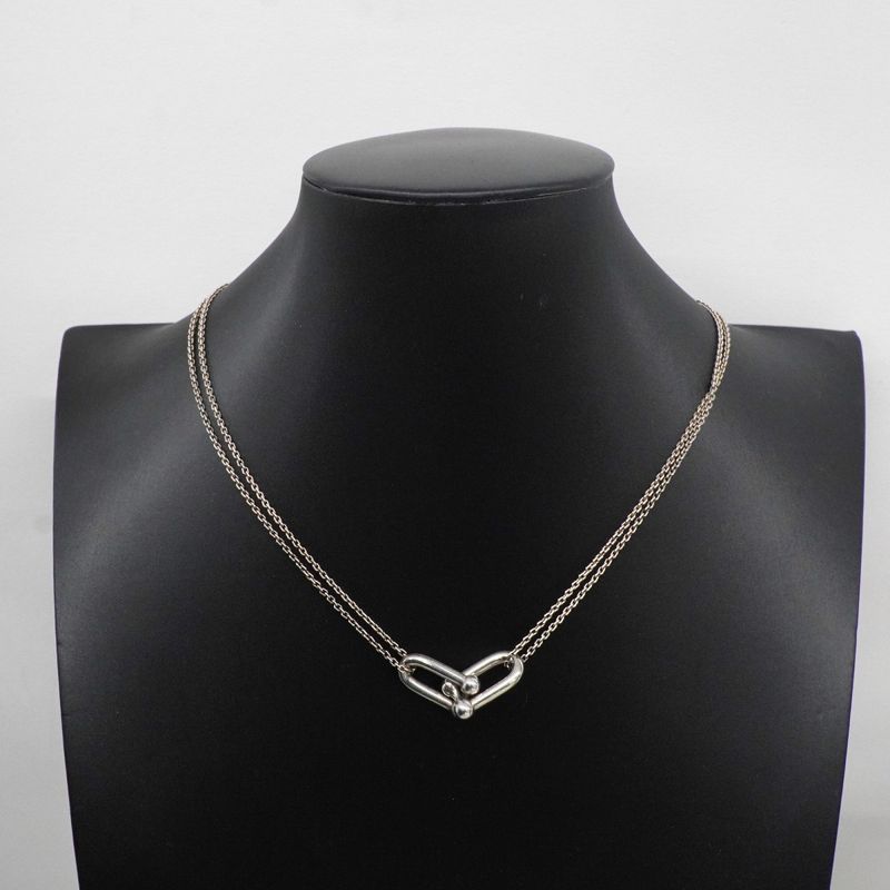 Tiffany & Co Necklace Hardware/double Links 925 Silver Ladies