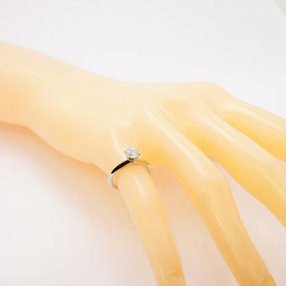 Tiffany & Co Ring Solitaire 1PD Pt950 Platinum Diamond 054ct 55 Ladies