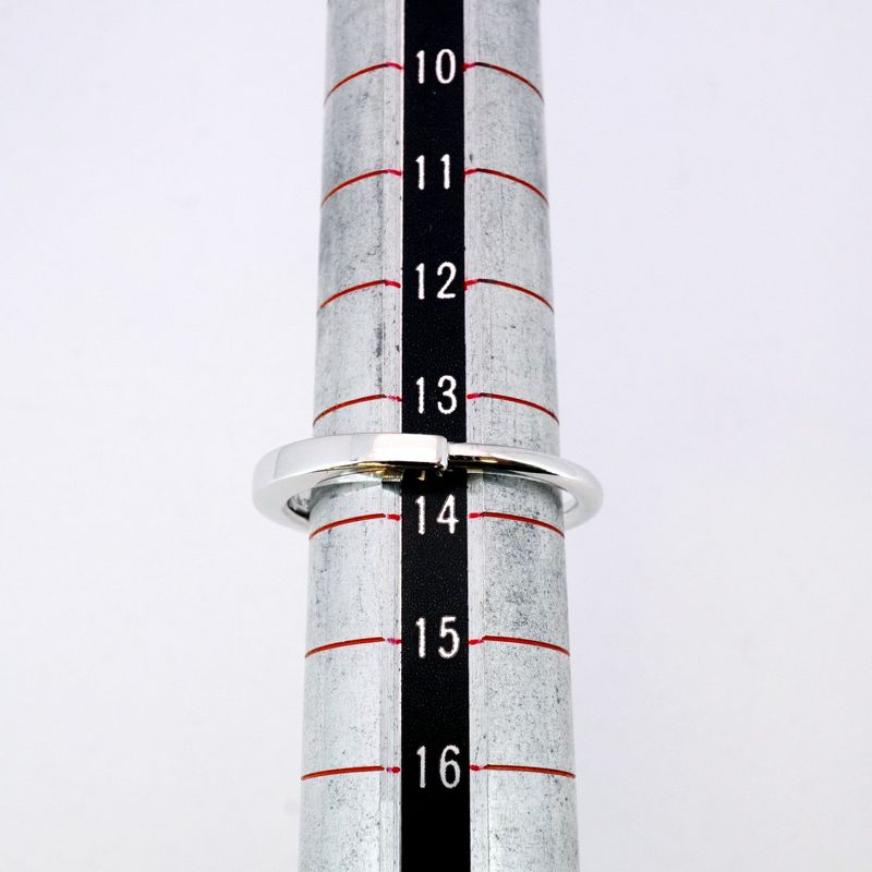 Tiffany & Co Ring Lock 18K White Gold White Togo Old #50 Men Women Unisex