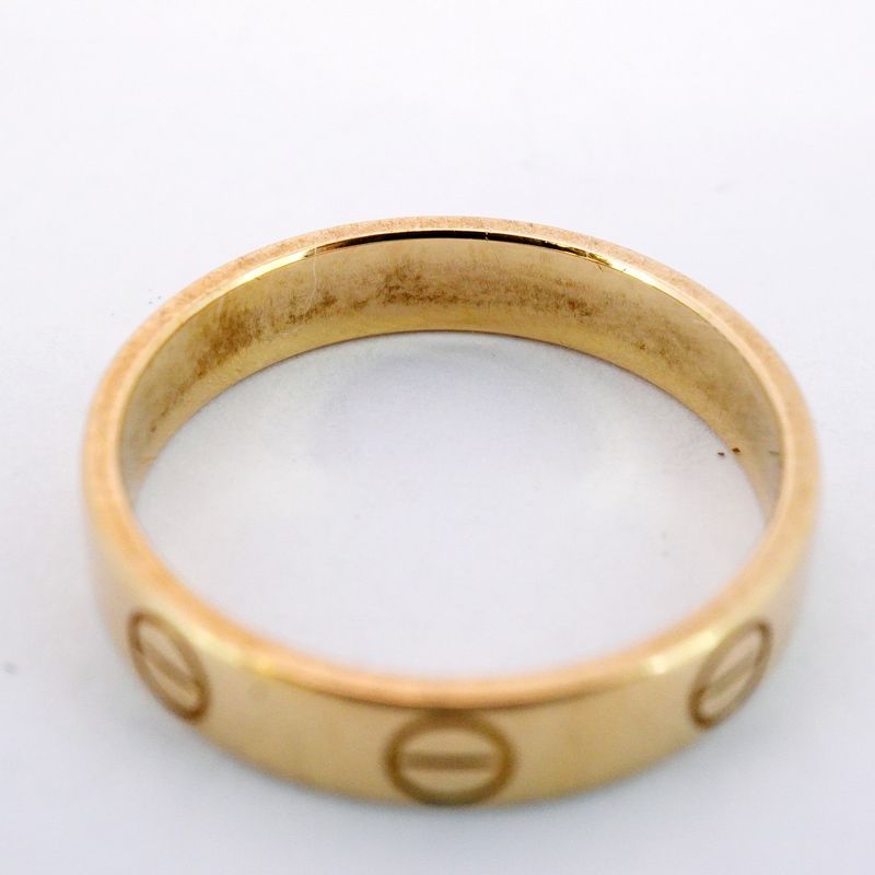 Cartier Ring Mini Love 18K Yellow Gold Yellow Gold #51 Ladies