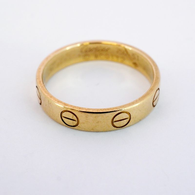 Cartier Ring Mini Love 18K Yellow Gold Yellow Gold #51 Ladies