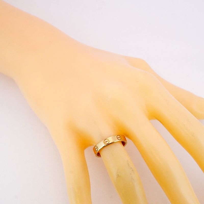 Cartier Ring Mini Love 18K Yellow Gold Yellow Gold #51 Ladies