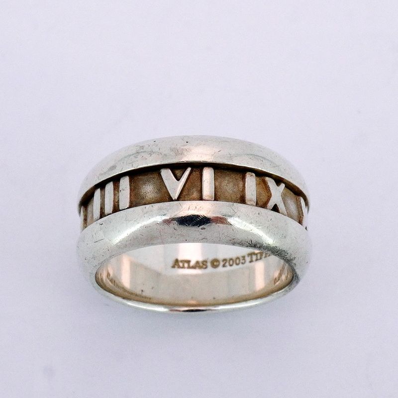 Tiffany & Co Ring Atlas 925 Silver Size 105 Ladies