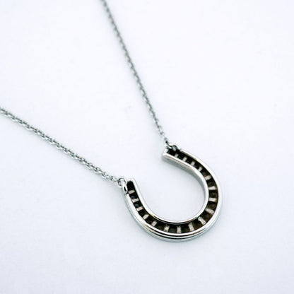 Tiffany & Co Necklace Horseshoe Pt950 Platinum With Diamonds Ladies