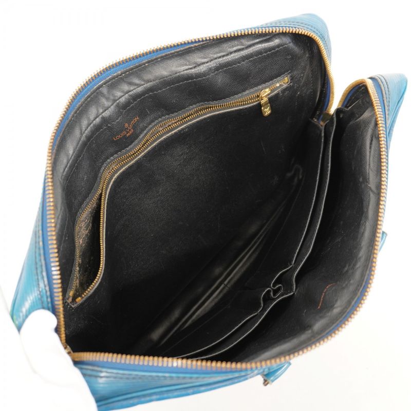 Louis Vuitton Business Bag Epi Porte Documents Voyage M54475 Toledo Blue Men's