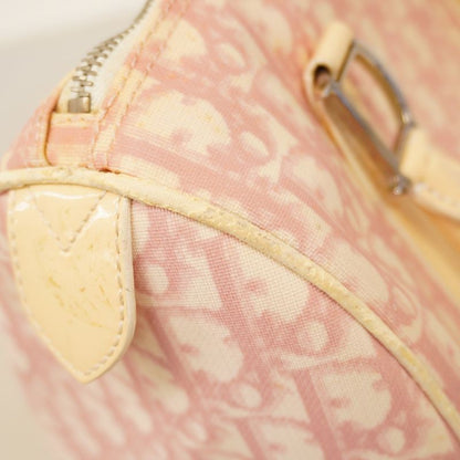 Christian Dior Handbag Trotter PVC Pink Ivory Silver Hardware Women