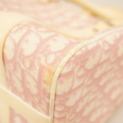 Christian Dior Handbag Trotter PVC Pink Ivory Silver Hardware Women